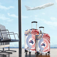 Tongan and Australian Culture Together Luggage Cover Ngatu Art Tribal Aboriginal Tattoo Pattern LT03 - Polynesian Pride