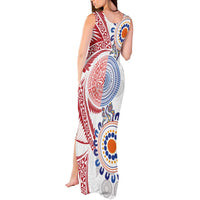 Tongan and Australian Culture Together Tank Maxi Dress Ngatu Art Tribal Aboriginal Tattoo Pattern LT03 - Polynesian Pride
