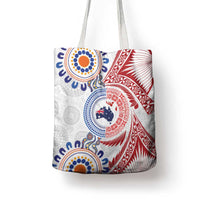 Tongan and Australian Culture Together Tote Bag Ngatu Art Tribal Aboriginal Tattoo Pattern LT03 - Polynesian Pride