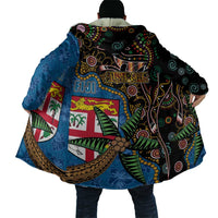 Fijian and Australian Culture Together Cloak Aboriginal Art and Tapa Motifs with Kangaroo and Palm Tree LT03 - Polynesian Pride