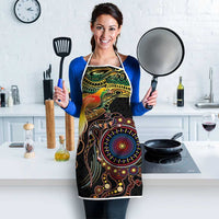 Papua New Guinea and Australia Together Apron Bird of Paradise and Kangaroo Melanesian Aboriginal Motifs LT03 - Polynesian Pride