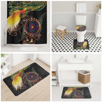 Papua New Guinea and Australia Together Bathroom Set Bird of Paradise and Kangaroo Melanesian Aboriginal Motifs LT03 - Polynesian Pride