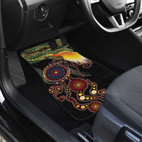 Papua New Guinea and Australia Together Car Mats Bird of Paradise and Kangaroo Melanesian Aboriginal Motifs LT03 - Polynesian Pride