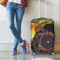 Papua New Guinea and Australia Together Luggage Cover Bird of Paradise and Kangaroo Melanesian Aboriginal Motifs LT03 - Polynesian Pride