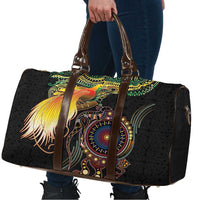 Papua New Guinea and Australia Together Travel Bag Bird of Paradise and Kangaroo Melanesian Aboriginal Motifs LT03 - Polynesian Pride