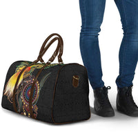 Papua New Guinea and Australia Together Travel Bag Bird of Paradise and Kangaroo Melanesian Aboriginal Motifs LT03 - Polynesian Pride