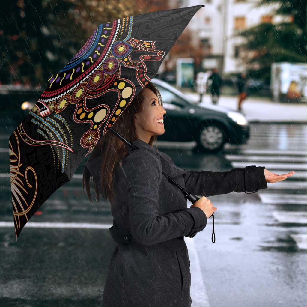 Papua New Guinea and Australia Together Umbrella Bird of Paradise and Kangaroo Melanesian Aboriginal Motifs LT03 - Polynesian Pride