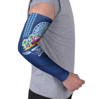 Hawaiian Mele Kalikimaka Arm Sleeves Funny Santa on Whale Island with Kakau Tattoos LT03 - Polynesian Pride