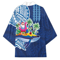 Hawaiian Mele Kalikimaka Kimono Funny Santa on Whale Island with Kakau Tattoos LT03 - Polynesian Pride