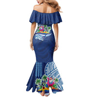 Hawaiian Mele Kalikimaka Mermaid Dress Funny Santa on Whale Island with Kakau Tattoos LT03 - Polynesian Pride