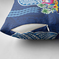 Hawaiian Mele Kalikimaka Pillow Cover Funny Santa on Whale Island with Kakau Tattoos LT03 - Polynesian Pride
