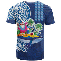 Hawaiian Mele Kalikimaka T Shirt Funny Santa on Whale Island with Kakau Tattoos LT03 - Polynesian Pride
