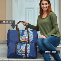 Hawaiian Mele Kalikimaka Travel Bag Funny Santa on Whale Island with Kakau Tattoos LT03 - Polynesian Pride