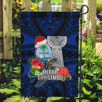 Guam Christmas Garden Flag Santa Gift Latte Stone and Sea Turle Mix Hibiscus Chamorro Blue Style LT03 Garden Flag red - Polynesian Pride