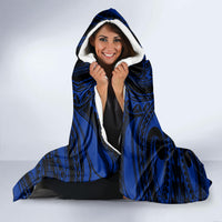 Guam Christmas Hooded Blanket Santa Gift Latte Stone and Sea Turle Mix Hibiscus Chamorro Blue Style LT03 - Polynesian Pride