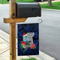 Custom Guam Christmas Garden Flag Santa Gift Latte Stone and Sea Turle Mix Hibiscus Chamorro Blue Style LT03 - Polynesian Pride