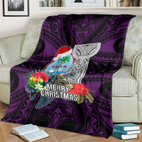 Guam Christmas Blanket Santa Gift Latte Stone and Sea Turle Mix Hibiscus Chamorro Pink Style LT03