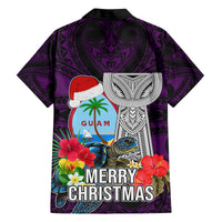 Guam Christmas Family Matching Summer Maxi Dress and Hawaiian Shirt Santa Gift Latte Stone and Sea Turle Mix Hibiscus Chamorro Pink Style LT03 - Polynesian Pride