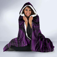 Guam Christmas Hooded Blanket Santa Gift Latte Stone and Sea Turle Mix Hibiscus Chamorro Pink Style LT03 - Polynesian Pride