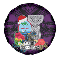 Guam Christmas Spare Tire Cover Santa Gift Latte Stone and Sea Turle Mix Hibiscus Chamorro Pink Style LT03 - Polynesian Pride