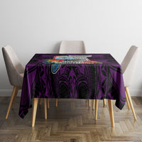 Guam Christmas Tablecloth Santa Gift Latte Stone and Sea Turle Mix Hibiscus Chamorro Pink Style LT03