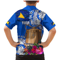 Tokelau Waitangi Family Matching Mermaid Dress and Hawaiian Shirt Tropical Flower Tapa Pattern LT03 - Polynesian Pride