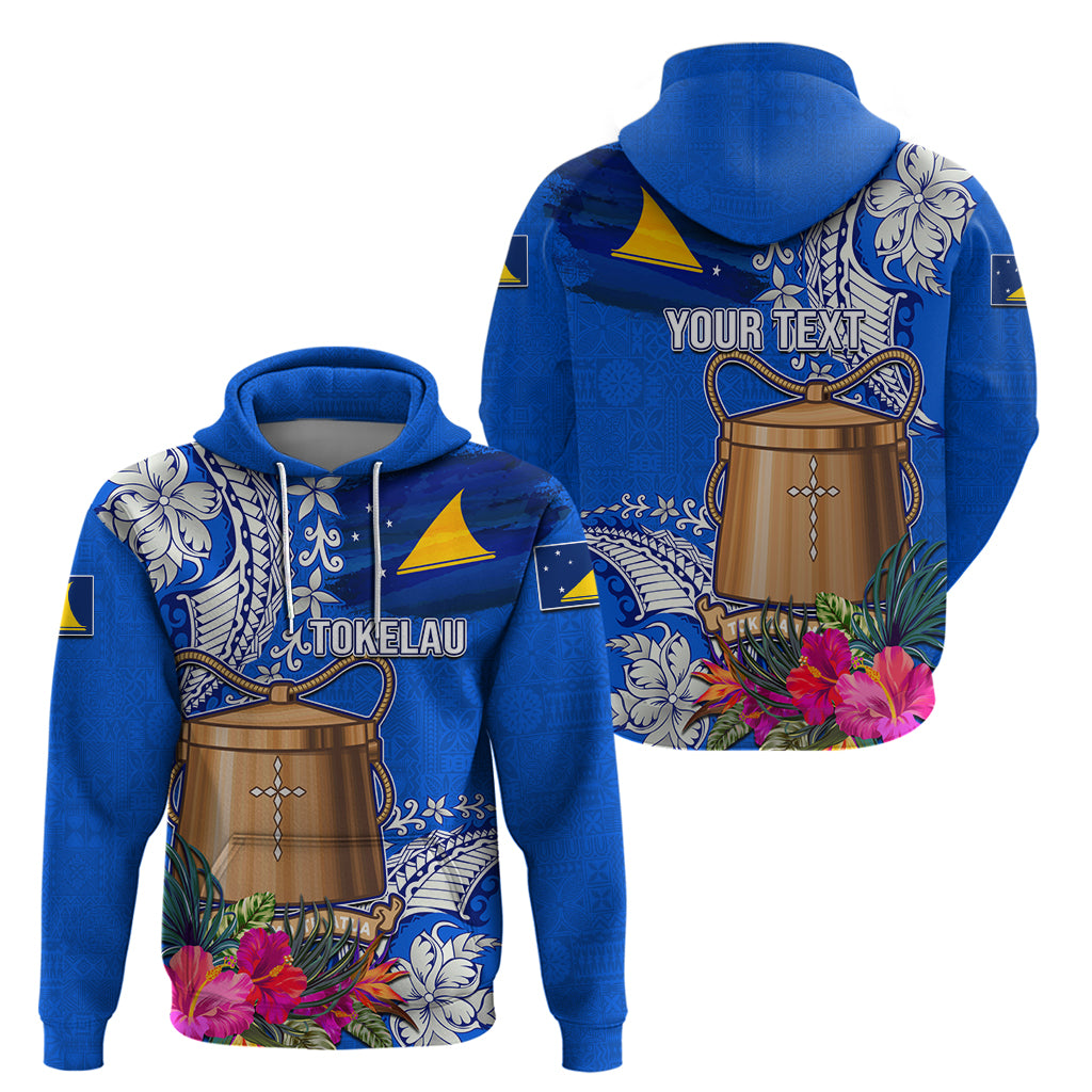 Tokelau Waitangi Zip Hoodie Tropical Flower Tapa Pattern LT03 - Polynesian Pride