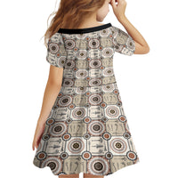 Tukenny Pattern Fijian War Clubs Family Matching Short Sleeve Bodycon Dress and Hawaiian Shirt LT03 - Polynesian Pride