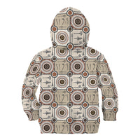 Tukenny Pattern Fijian War Clubs Kid Hoodie LT03 - Polynesian Pride
