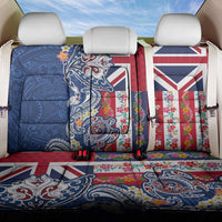 Hawaiian Manta Ray and Turtle Tribal Tattoo Back Car Seat Cover With Hawaii Flag and Flowers LT03 One Size Multicolor - Polynesian Pride