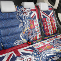 Hawaiian Manta Ray and Turtle Tribal Tattoo Back Car Seat Cover With Hawaii Flag and Flowers LT03 - Polynesian Pride