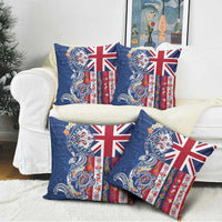 Hawaiian Manta Ray and Turtle Tribal Tattoo Pillow Cover With Hawaii Flag and Flowers LT03 - Polynesian Pride