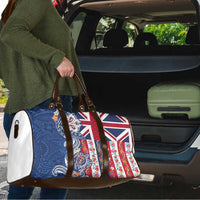 Hawaiian Manta Ray and Turtle Tribal Tattoo Travel Bag With Hawaii Flag and Flowers LT03 - Polynesian Pride