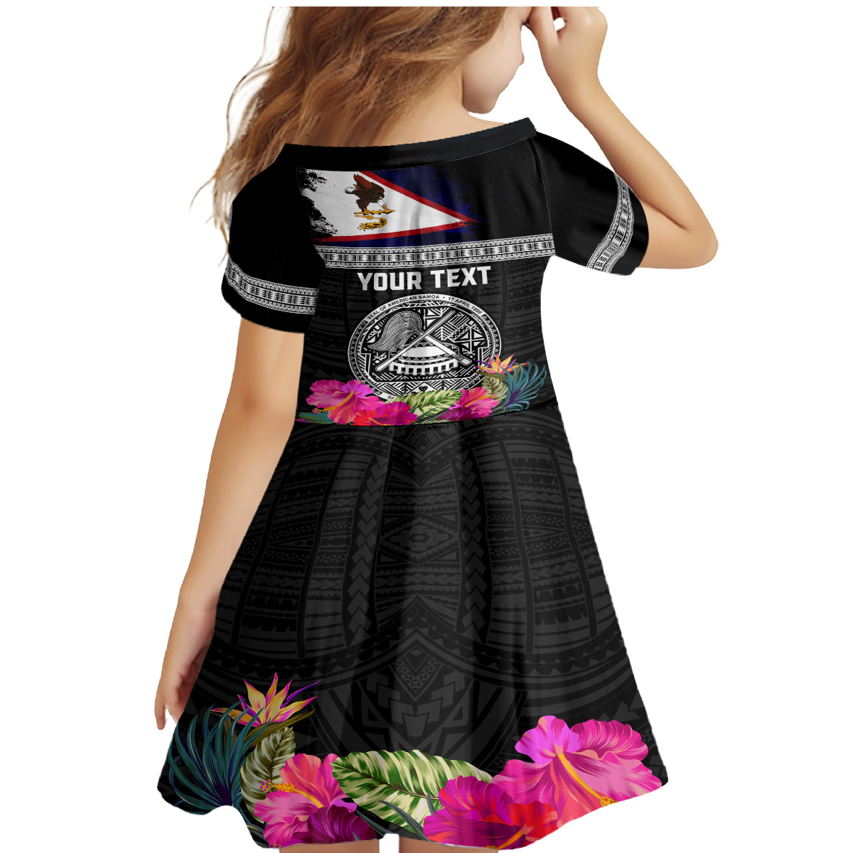 Personalized American Samoa Flag Day Family Matching Mermaid Dress and Hawaiian Shirt Tanoa and Fue mix Hibiscus Flower Polynesian Pattern LT03 - Polynesian Pride