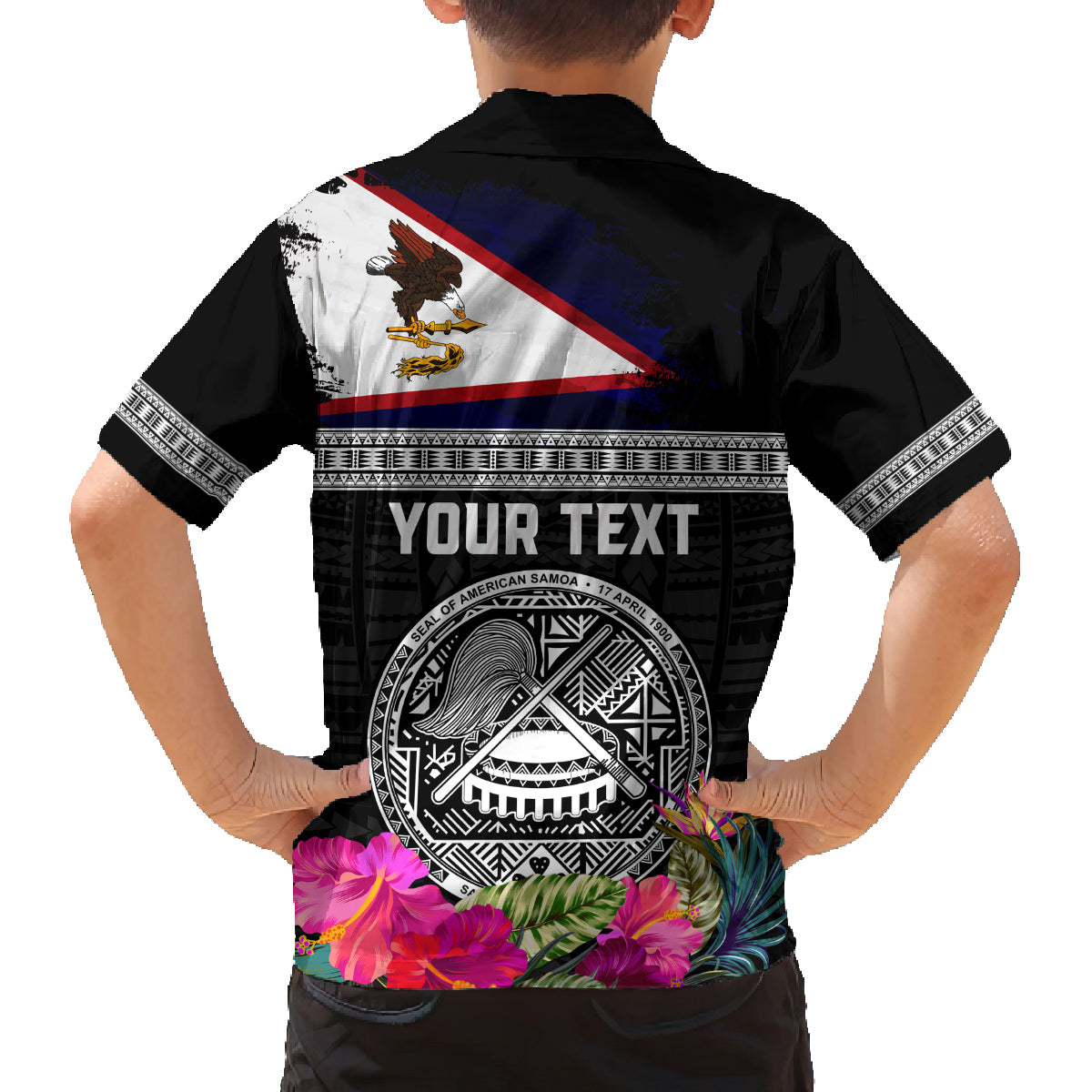 Personalized American Samoa Flag Day Family Matching Off Shoulder Maxi Dress and Hawaiian Shirt Tanoa and Fue mix Hibiscus Flower Polynesian Pattern LT03 - Polynesian Pride