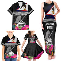 Personalized American Samoa Flag Day Family Matching Tank Maxi Dress and Hawaiian Shirt Tanoa and Fue mix Hibiscus Flower Polynesian Pattern LT03 - Polynesian Pride