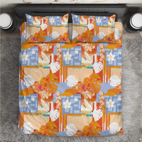 Hawaiian and Japanese Culture Together Bedding Set Palaka Japanese Art and Tropical Motif Tribal Patchwork LT03 Multicolor - Polynesian Pride