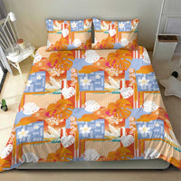 Hawaiian and Japanese Culture Together Bedding Set Palaka Japanese Art and Tropical Motif Tribal Patchwork LT03 - Polynesian Pride