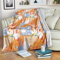 Hawaiian and Japanese Culture Together Blanket Palaka Japanese Art and Tropical Motif Tribal Patchwork LT03 Multicolor - Polynesian Pride