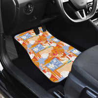 Hawaiian and Japanese Culture Together Car Mats Palaka Japanese Art and Tropical Motif Tribal Patchwork LT03 - Polynesian Pride