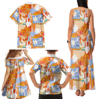 Hawaiian and Japanese Culture Together Family Matching Tank Maxi Dress and Hawaiian Shirt Palaka Japanese Art and Tropical Motif Tribal Patchwork LT03 - Polynesian Pride
