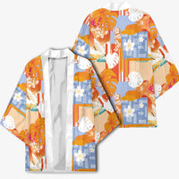 Hawaiian and Japanese Culture Together Kimono Palaka Japanese Art and Tropical Motif Tribal Patchwork LT03 - Polynesian Pride