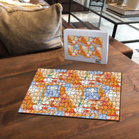 Hawaiian and Japanese Culture Together Puzzle Palaka Japanese Art and Tropical Motif Tribal Patchwork LT03 - Polynesian Pride