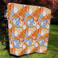 Hawaiian and Japanese Culture Together Quilt Palaka Japanese Art and Tropical Motif Tribal Patchwork LT03 - Polynesian Pride