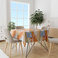 Hawaiian and Japanese Culture Together Tablecloth Palaka Japanese Art and Tropical Motif Tribal Patchwork LT03 - Polynesian Pride