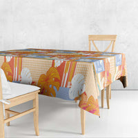 Hawaiian and Japanese Culture Together Tablecloth Palaka Japanese Art and Tropical Motif Tribal Patchwork LT03 - Polynesian Pride