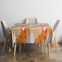 Hawaiian and Japanese Culture Together Tablecloth Palaka Japanese Art and Tropical Motif Tribal Patchwork LT03 - Polynesian Pride