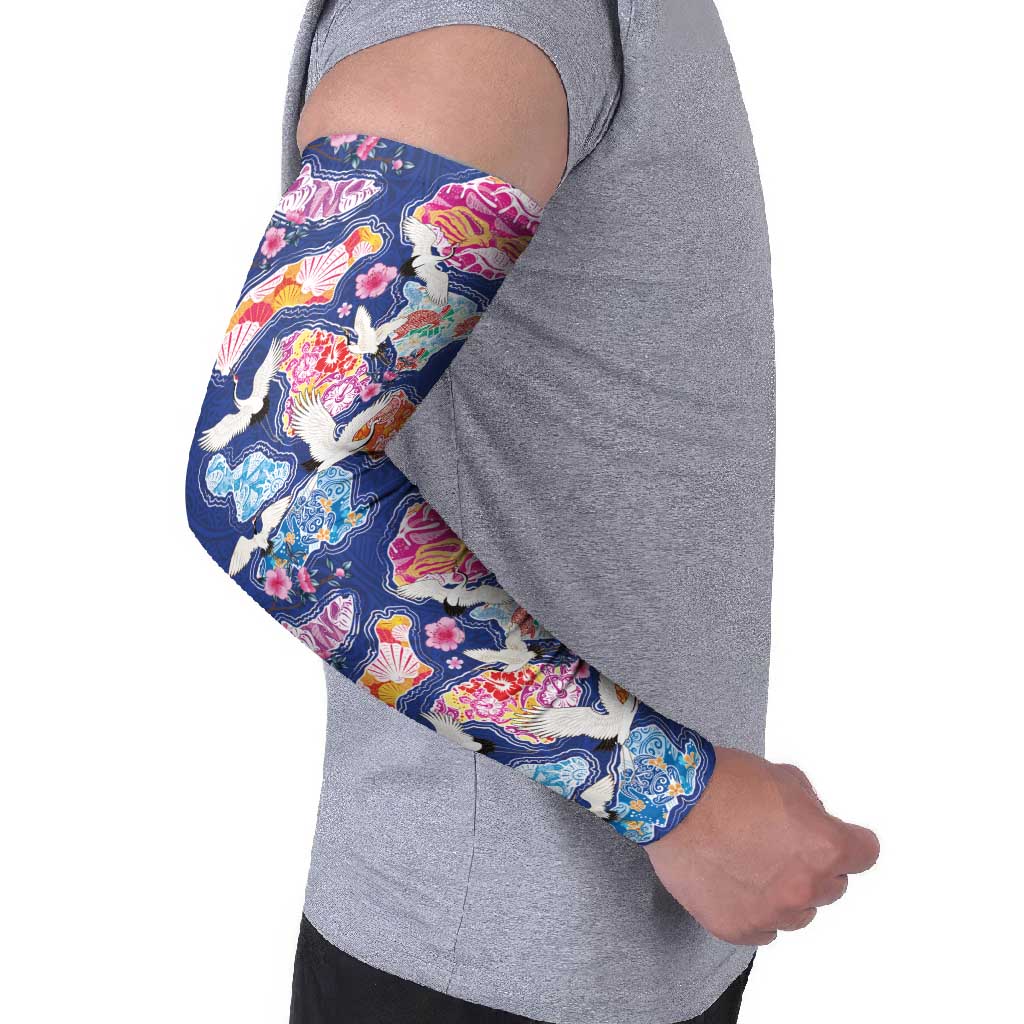 Hawaiian and Japanese Culture Together Arm Sleeves Hawaiian Archipelago Shape Sea Animals LT03 - Polynesian Pride