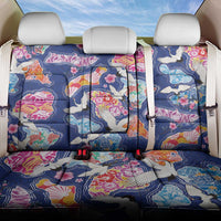 Hawaiian and Japanese Culture Together Back Car Seat Cover Hawaiian Archipelago Shape Sea Animals LT03 One Size Multicolor - Polynesian Pride