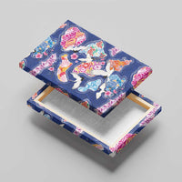 Hawaiian and Japanese Culture Together Canvas Wall Art Hawaiian Archipelago Shape Sea Animals LT03 - Polynesian Pride